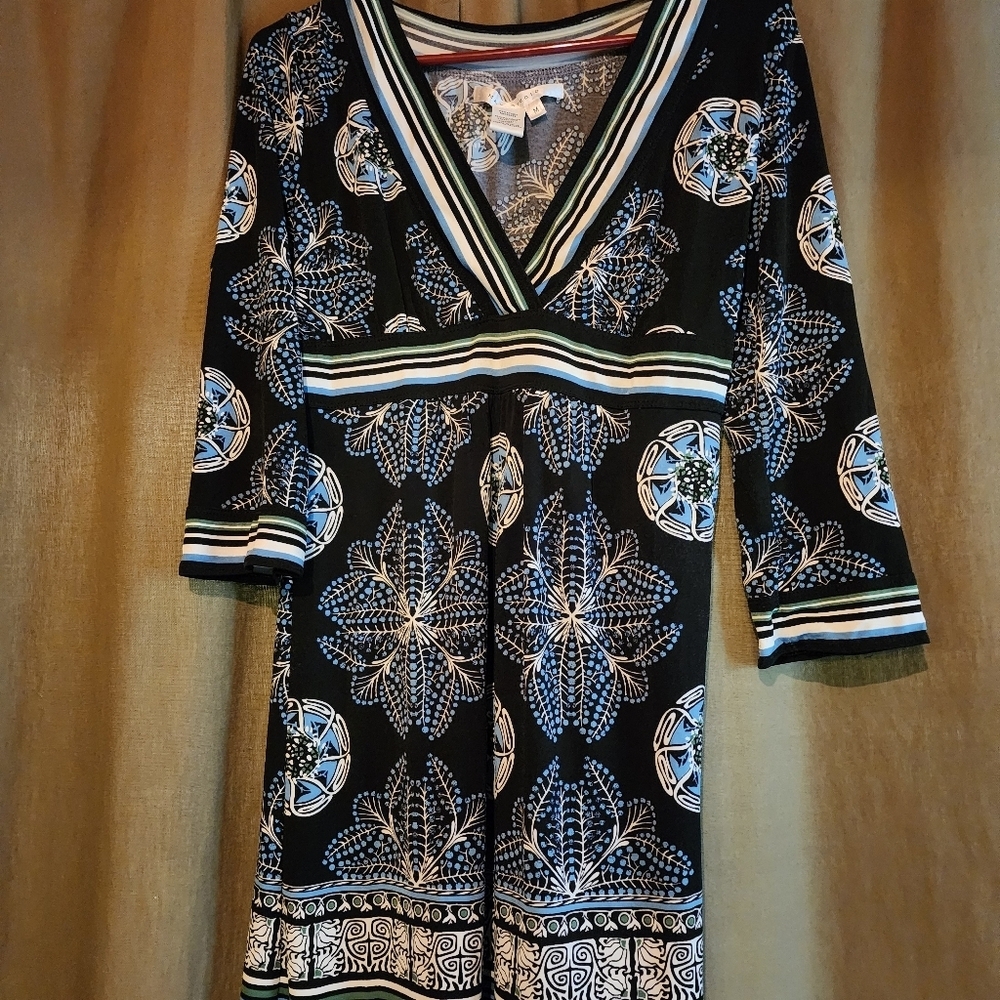Max Studio Floral 3/4 Sleeve Dress/Tunic
